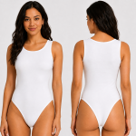 Zenana Sleeveless Scoop Neck Bodysuit | Size Large