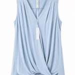 Dear Scarlett Sleeveless Surplice Front Top