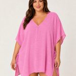 Zenana V-Neck Side Tie Oversized Top