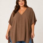 Zenana V-Neck Side Tie Oversized Top