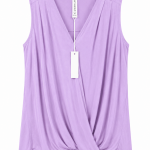 Dear Scarlett Sleeveless Surplice Front Top