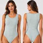 Zenana Sleeveless Scoop Neck Bodysuit | Size Large