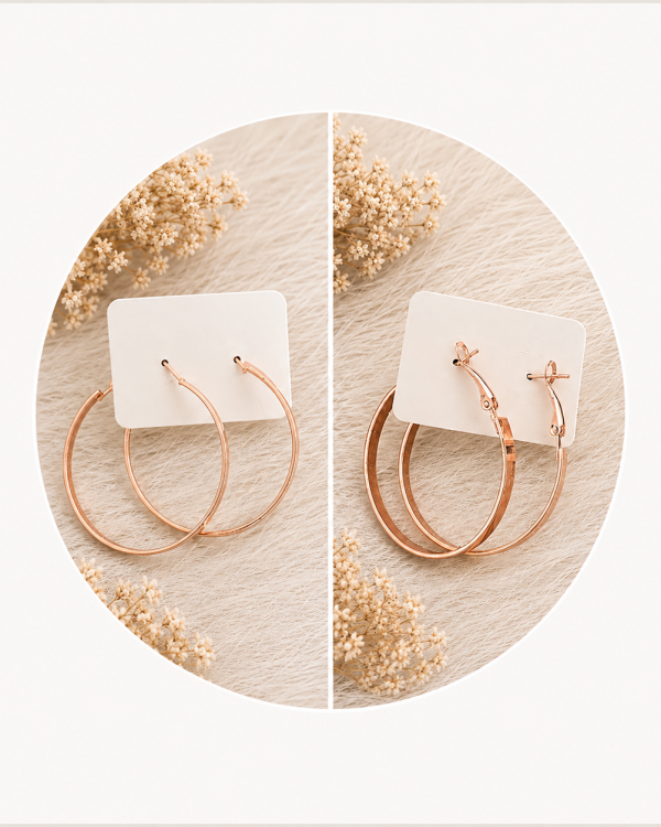Rose Gold Classic Hoop Earrings
