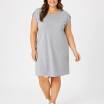 Dear Scarlett Heather Gray Button-Sleeve T-Shirt Dress