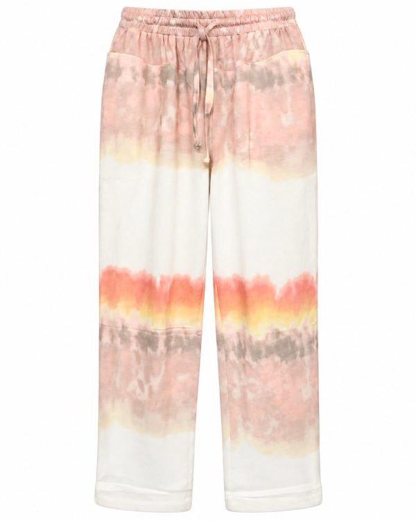 Mystree Pastel Tie-Dye Drawstring Lounge Jogger Pants